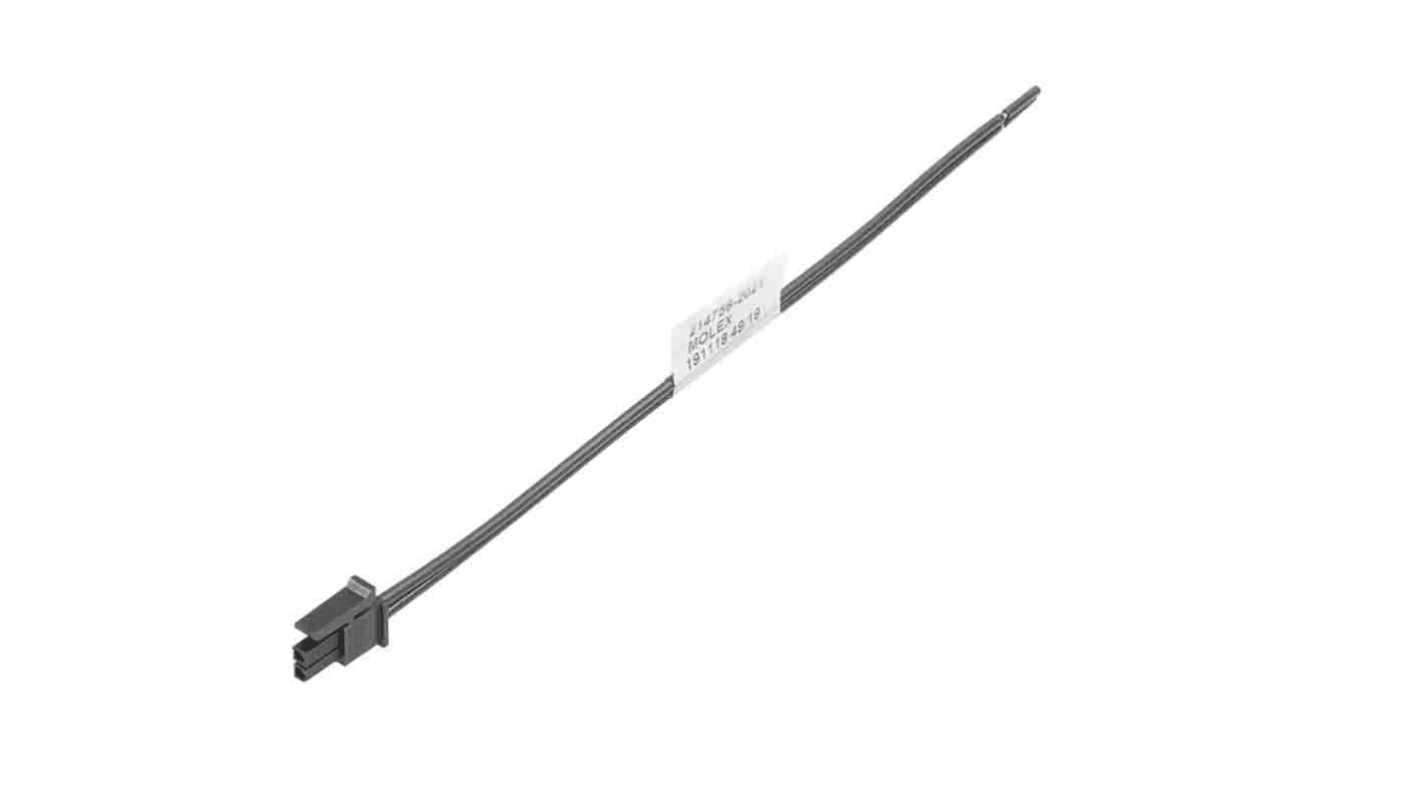 Conjunto de cables Molex Micro-Fit 3.0 214756, long. 300mm, Con A: Hembra, 2 vías, paso 3mm