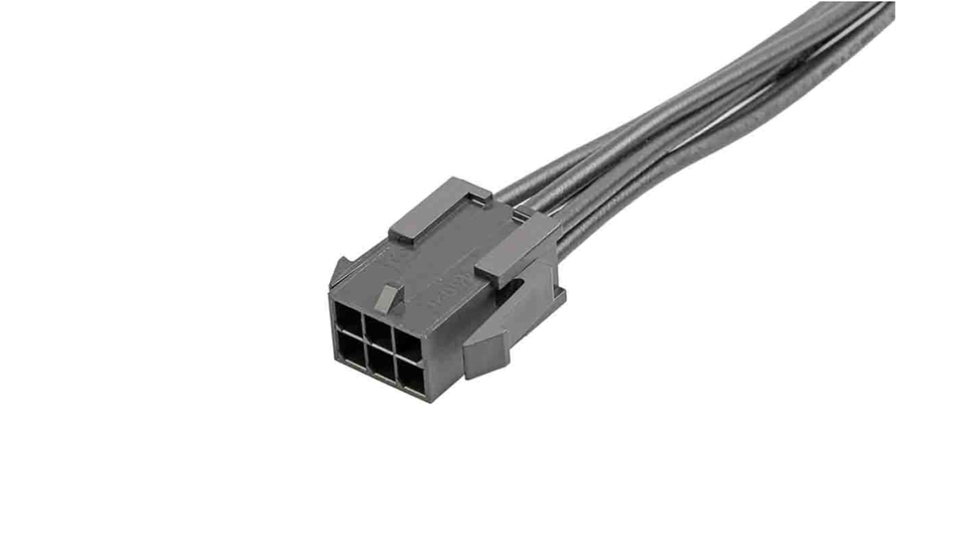 Molex 6 Way Male Micro-Fit 3.0 Unterminated Wire to Board Cable, 150mm