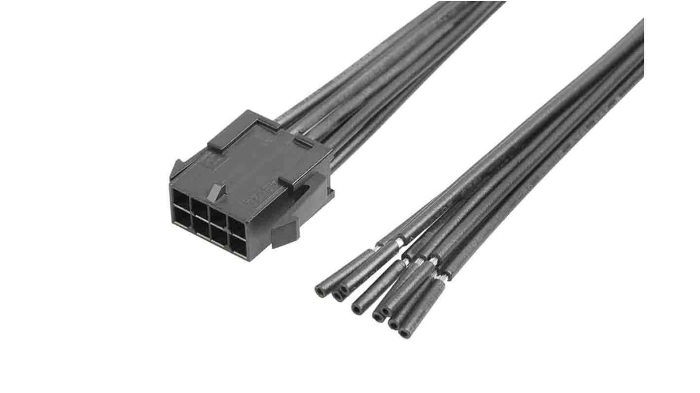 Conjunto de cables Molex Micro-Fit 3.0 214758, long. 150mm, Con A: Macho, 8 vías, paso 3mm