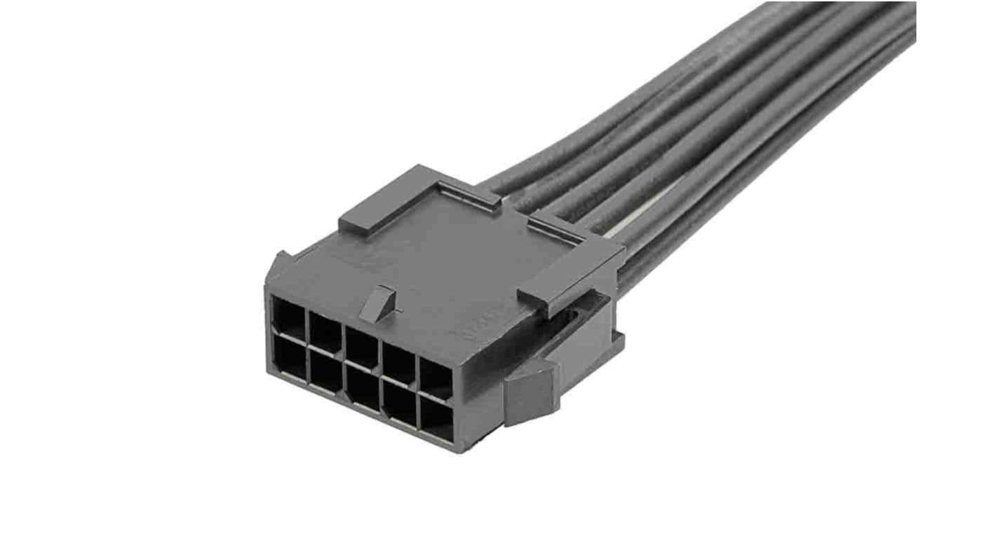 Molex 10 Way Male Micro-Fit 3.0 Unterminated Wire to Board Cable, 300mm