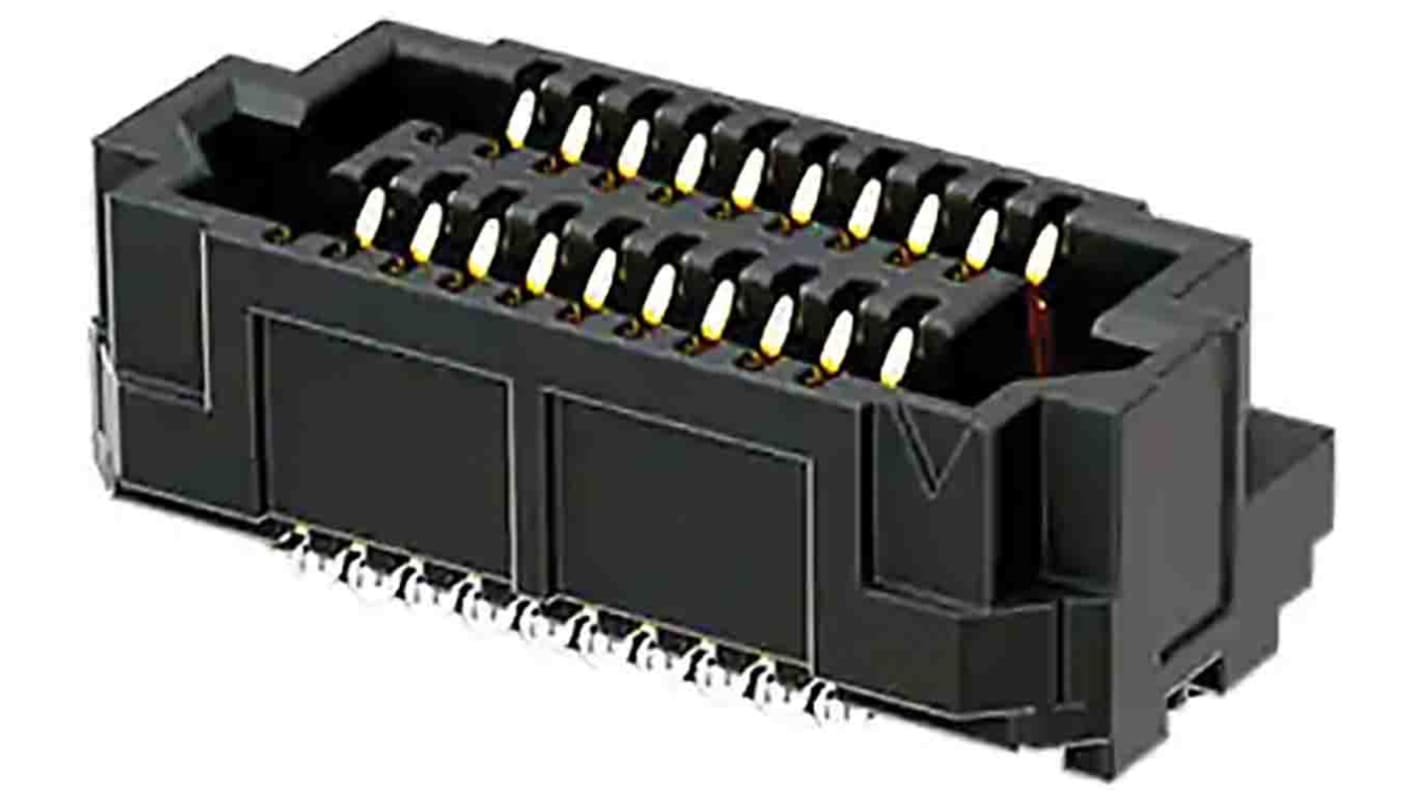 Samtec ADF6 Series Vertical PCB Socket, 10-Contact, 4-Row, 0.635mm Pitch, Solder Termination