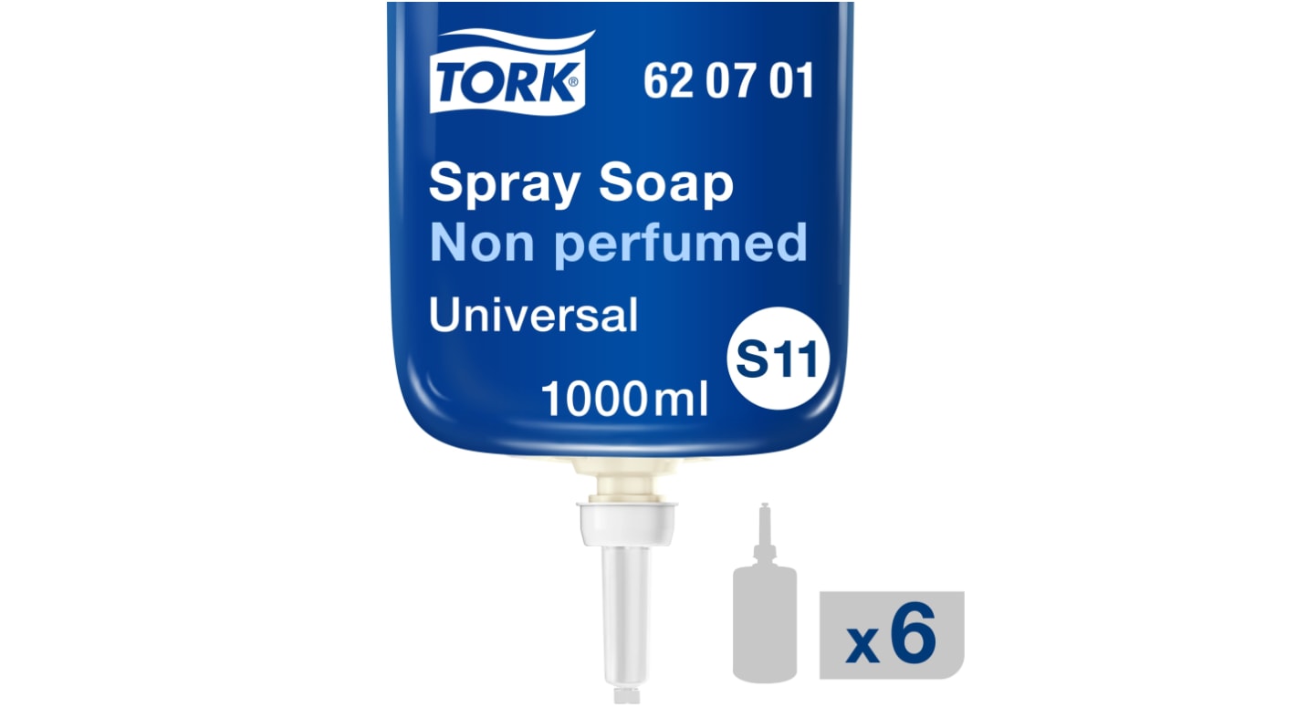 Jabón de manos Tork antibacteriano, Botella de 1 l, fragancia , Sin Perfume