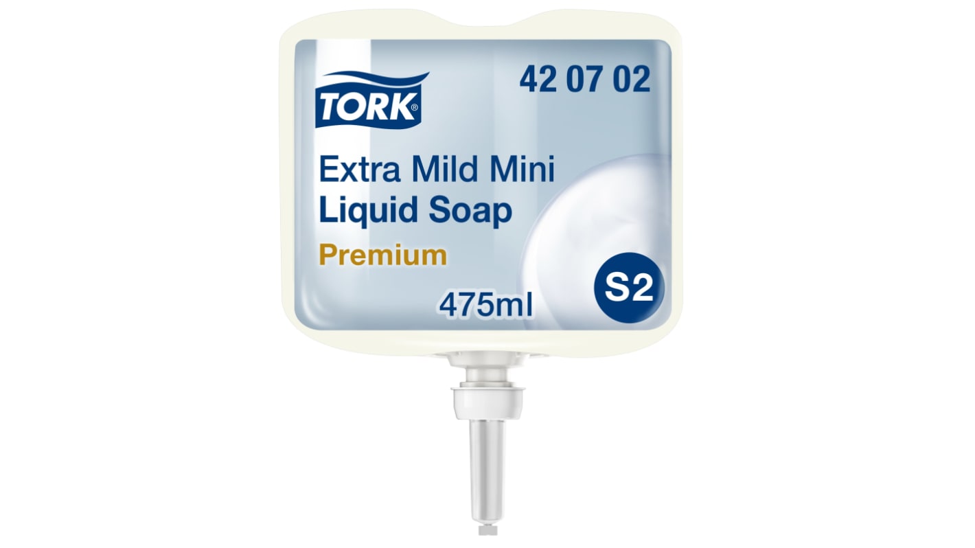 Tork Unscented Extra Mild Mini Hand Cleaner & Soap with EU Ecolabelwith Anti-Bacterial Properties - 475 ml Bottle