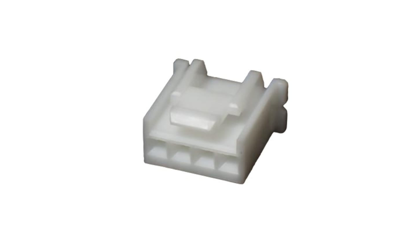 JST, XM Female Crimp Connector Housing, 2.5mm Pitch, 4 Way, Single Row