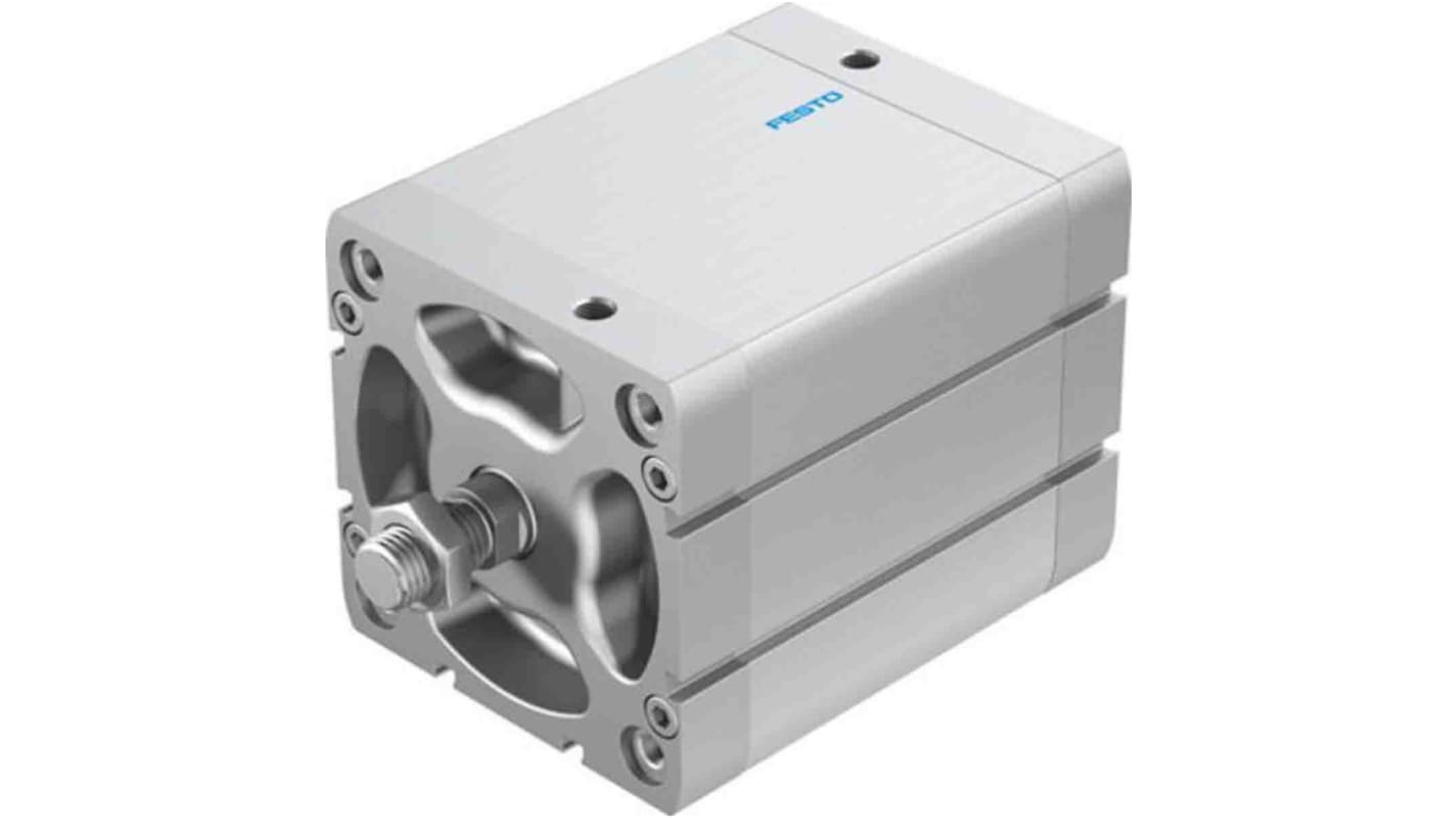 Festo Pneumatic Compact Cylinder - 577207, 100mm Bore, 80mm Stroke, ADN Series, Double Acting