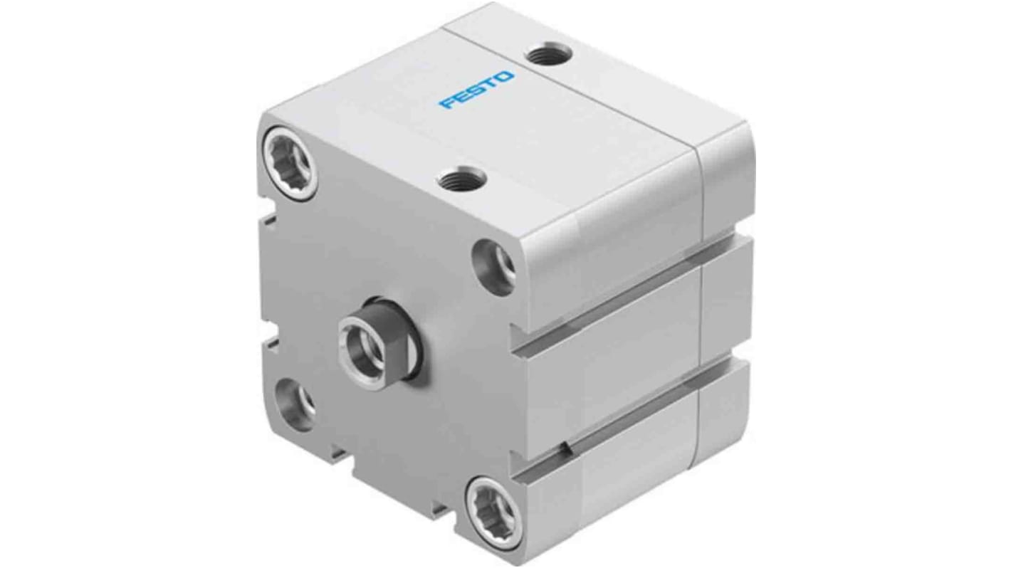 Festo Pneumatic Compact Cylinder - 572701, 63mm Bore, 15mm Stroke, ADN Series, Double Acting