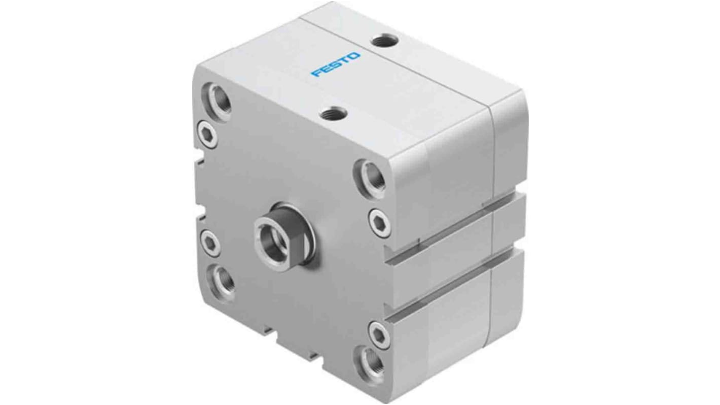 Cilindro pneumatico compatto Festo ADN 536363, Doppio effetto, foro da 80mm, corsa 10mm