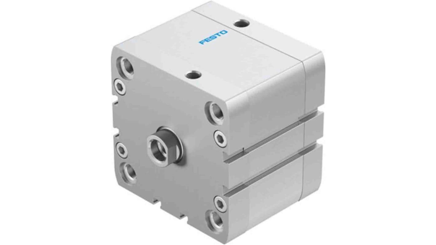 Festo Pneumatic Compact Cylinder - 572721, 80mm Bore, 25mm Stroke, ADN Series, Double Acting