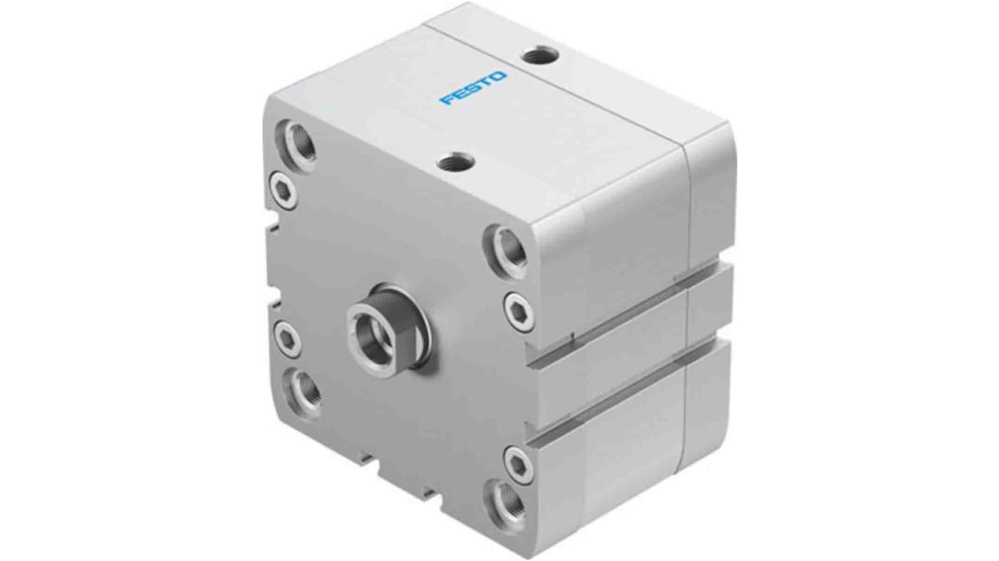 Cilindro pneumatico compatto Festo ADN 572719, Doppio effetto, foro da 80mm, corsa 15mm