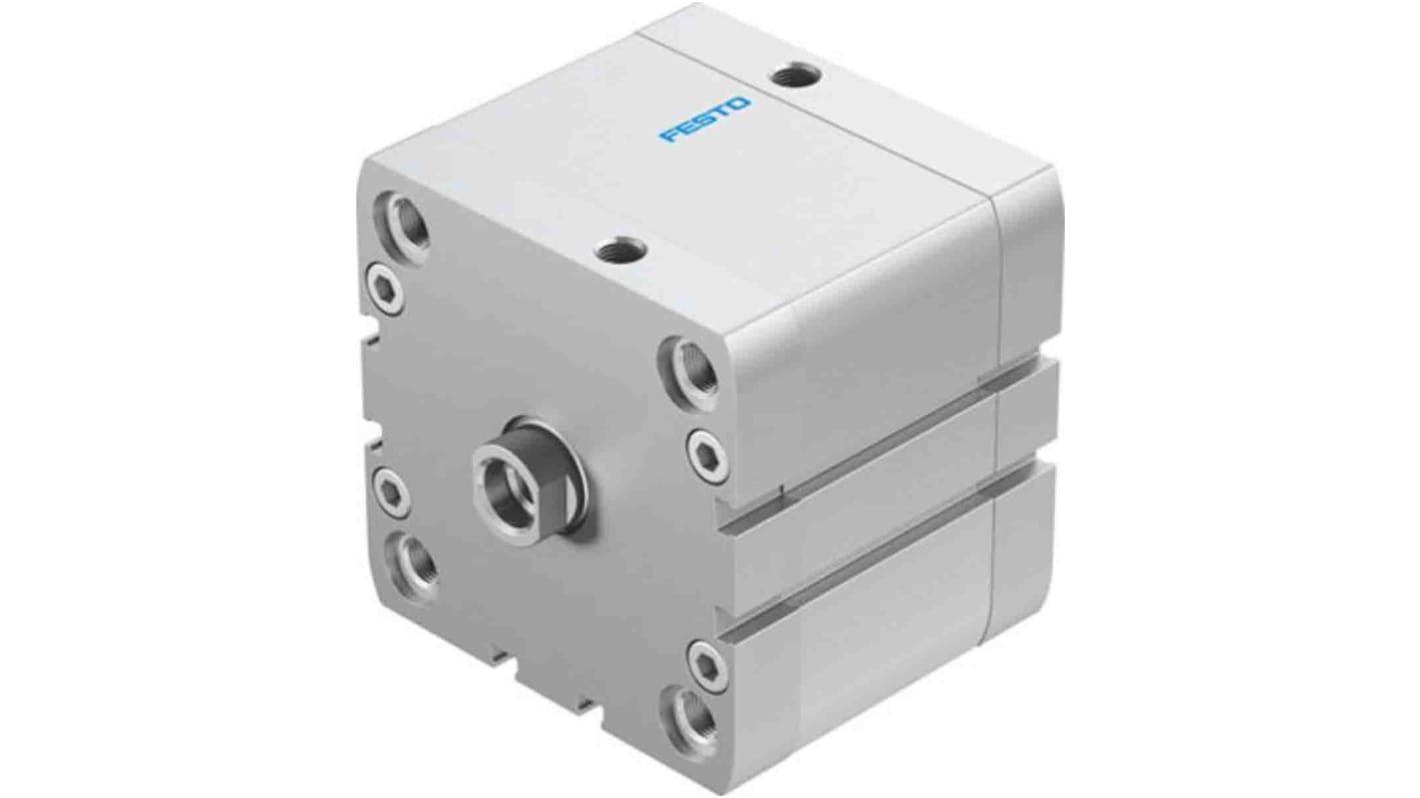 Festo Pneumatic Compact Cylinder - 572722, 80mm Bore, 30mm Stroke, ADN Series, Double Acting