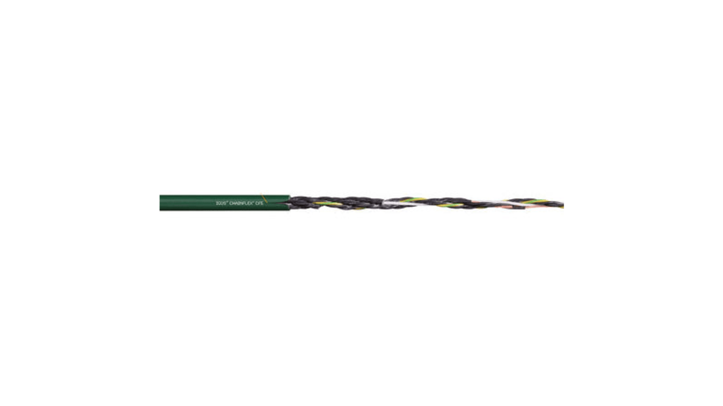 Cable de control Igus chainflex CF5 de 25 núcleos, 0.5 mm², Ø ext. 17mm, long. 20m, 300 V, 8 A, Pirorretardante, funda