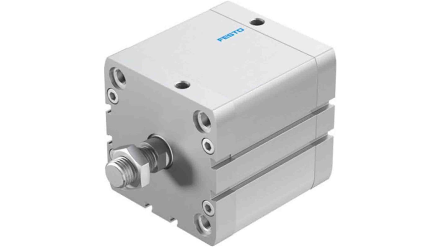 Festo Pneumatic Compact Cylinder - 572733, 80mm Bore, 50mm Stroke, ADN Series, Double Acting
