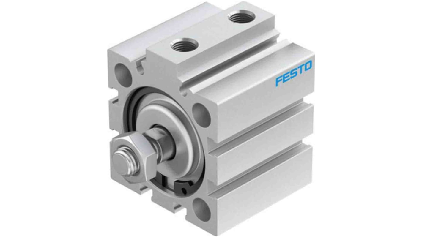 Festo Pneumatic Compact Cylinder - 188243, 40mm Bore, 10mm Stroke, ADVC Series, Double Acting