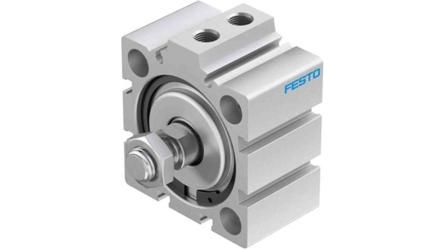 Festo Pneumatic Compact Cylinder - 188272, 50mm Bore, 10mm Stroke, ADVC Series, Double Acting