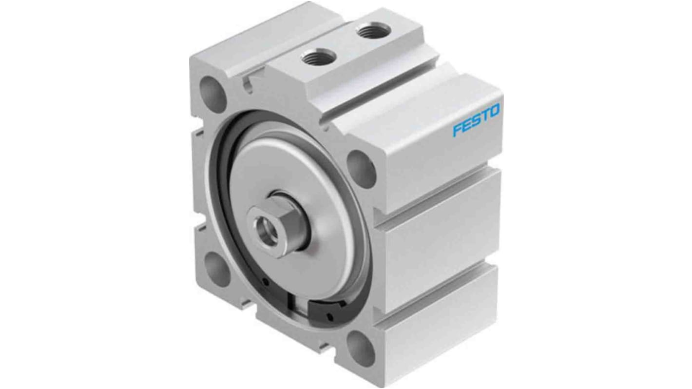 Festo Pneumatic Compact Cylinder - 188288, 63mm Bore, 10mm Stroke, ADVC Series, Double Acting