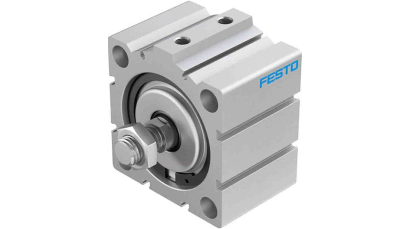Festo Pneumatic Compact Cylinder - 188323, 80mm Bore, 25mm Stroke, ADVC Series, Double Acting