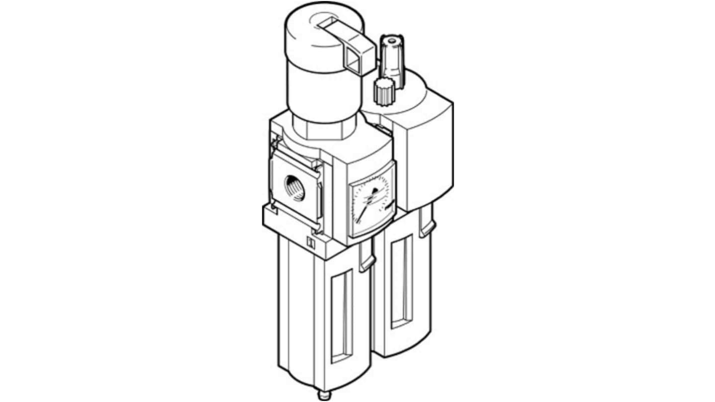 Filtro regulador Festo serie MS, G 1/4, grado de filtración 40μm, con purga manual