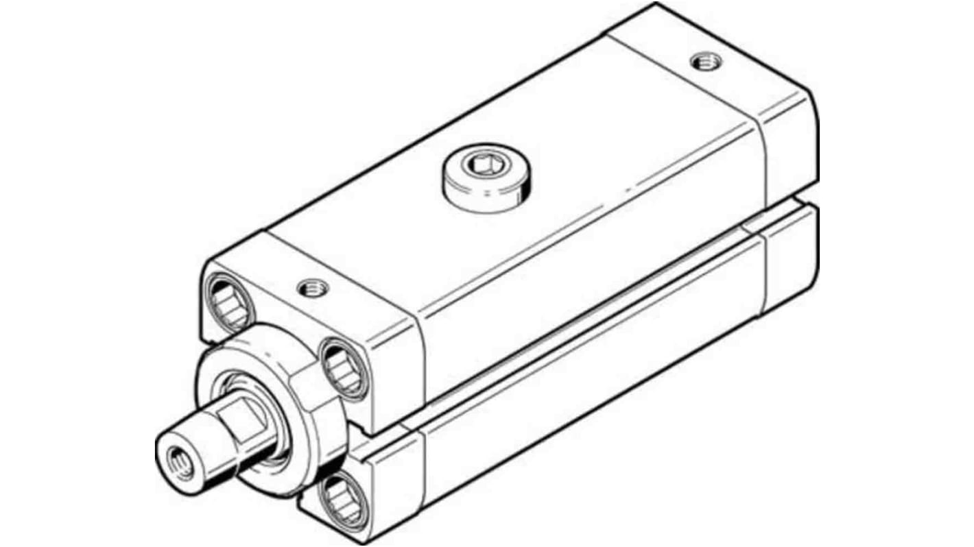 Festo Serie CLR-25-10-R-P-A-K11-R8 Klemmzylinder, Kolben-Ø 25mm / Hub 10mm, Drehwinkel 90°, bis 10 bar