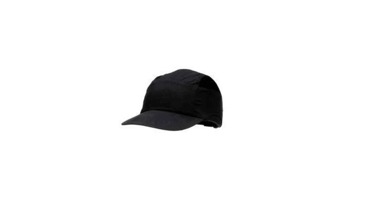 Gorra antigolpes  con visera corta 3M de color Negro, talla 52 - 65cm