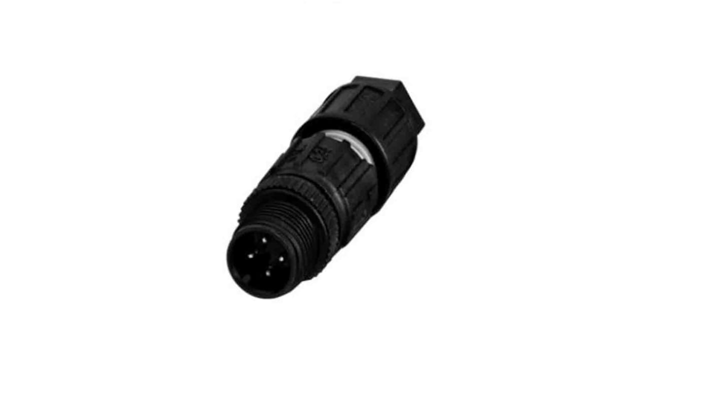 Pepperl + Fuchs Circular Connector, 4 Contacts, Cable Mount, M12 Connector, Plug, Male, IP67, V1S-G-Q3 Series