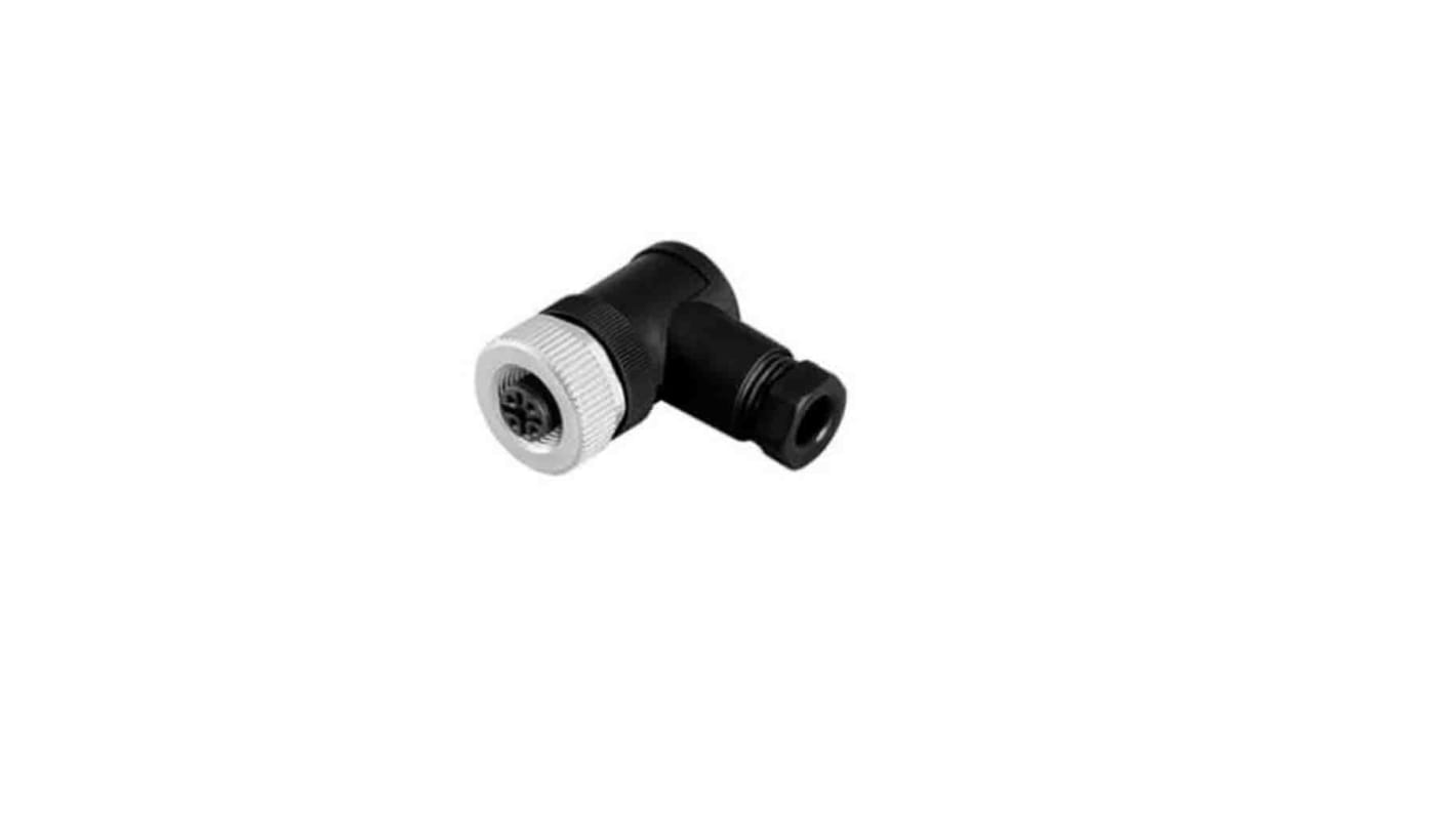 Pepperl + Fuchs Circular Connector, 4 Contacts, Cable Mount, M12 Connector, Socket, Female, IP67, V1-W-BK Series