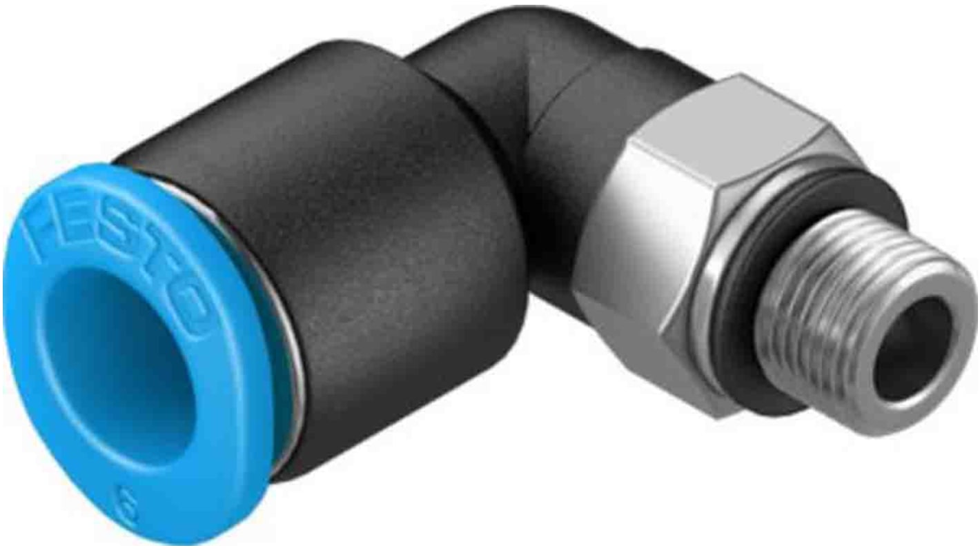 Adaptateur fileté coudé Festo vers Enfichable 6 mm Mâle M5