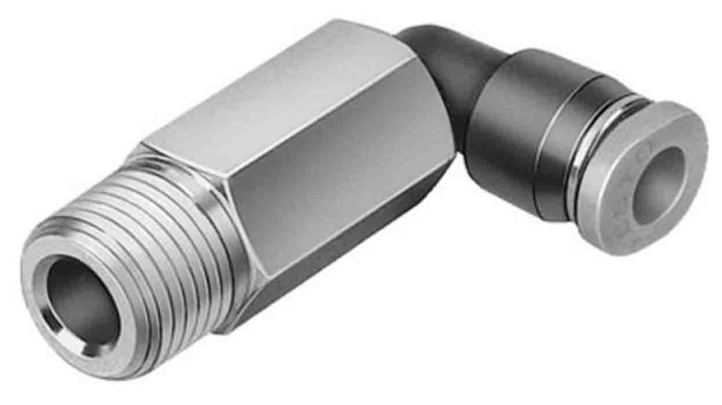 Adaptateur fileté coudé Festo vers Enfichable 4 mm R 1/4 Mâle