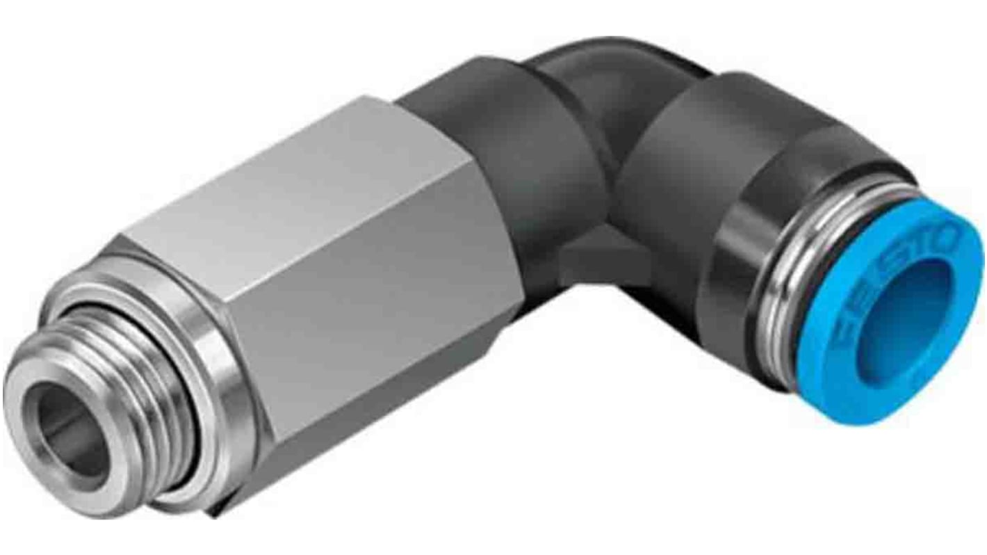 Adaptateur fileté coudé Festo vers Enfichable 6 mm G 1/8 Mâle