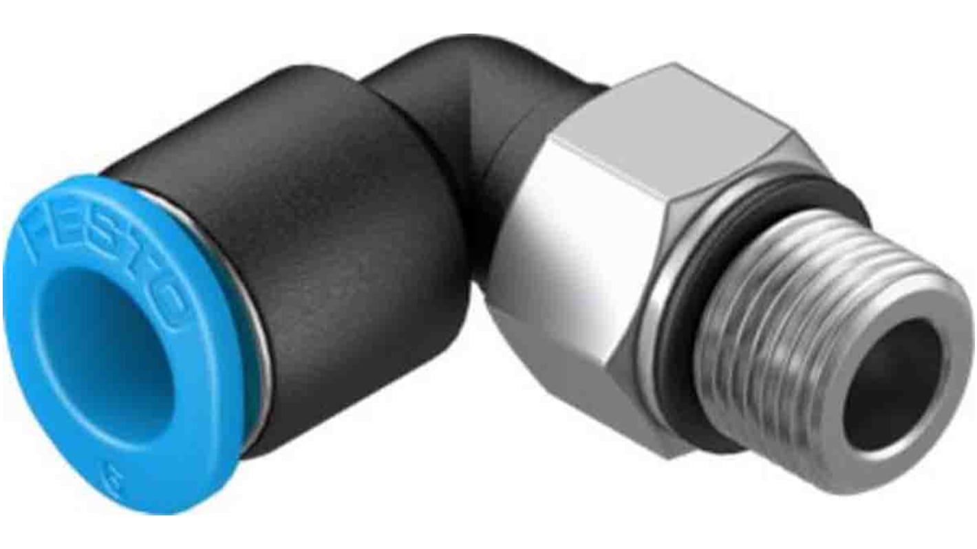 Adaptateur fileté coudé Festo vers Enfichable 6 mm M7 mâle