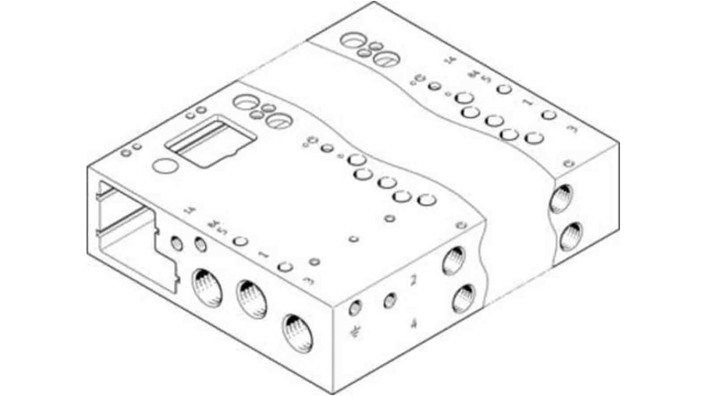 Tira de colector, Festo, 5 Estaciones , , 1/4 in, 1/8 in, M5, G, Métrico