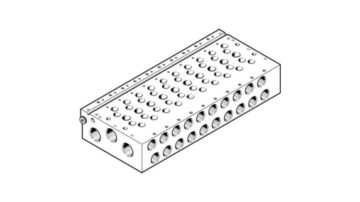 Plaquette de répartition Festo 3 positions 1/4 in, 3/8 in, M5 G