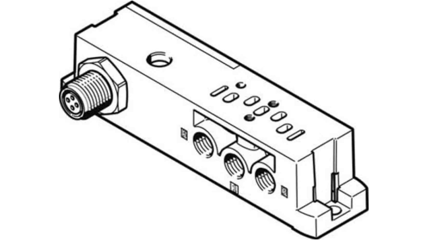 Base sub Festo VABS-S4-2S-G18-R3, Alluminio pressofuso