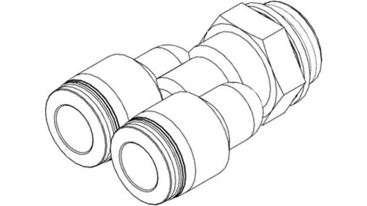 Festo Y Threaded Adaptor, G 3/8 Male to G 3/8 Male, Threaded-to-Tube Connection Style, 186187