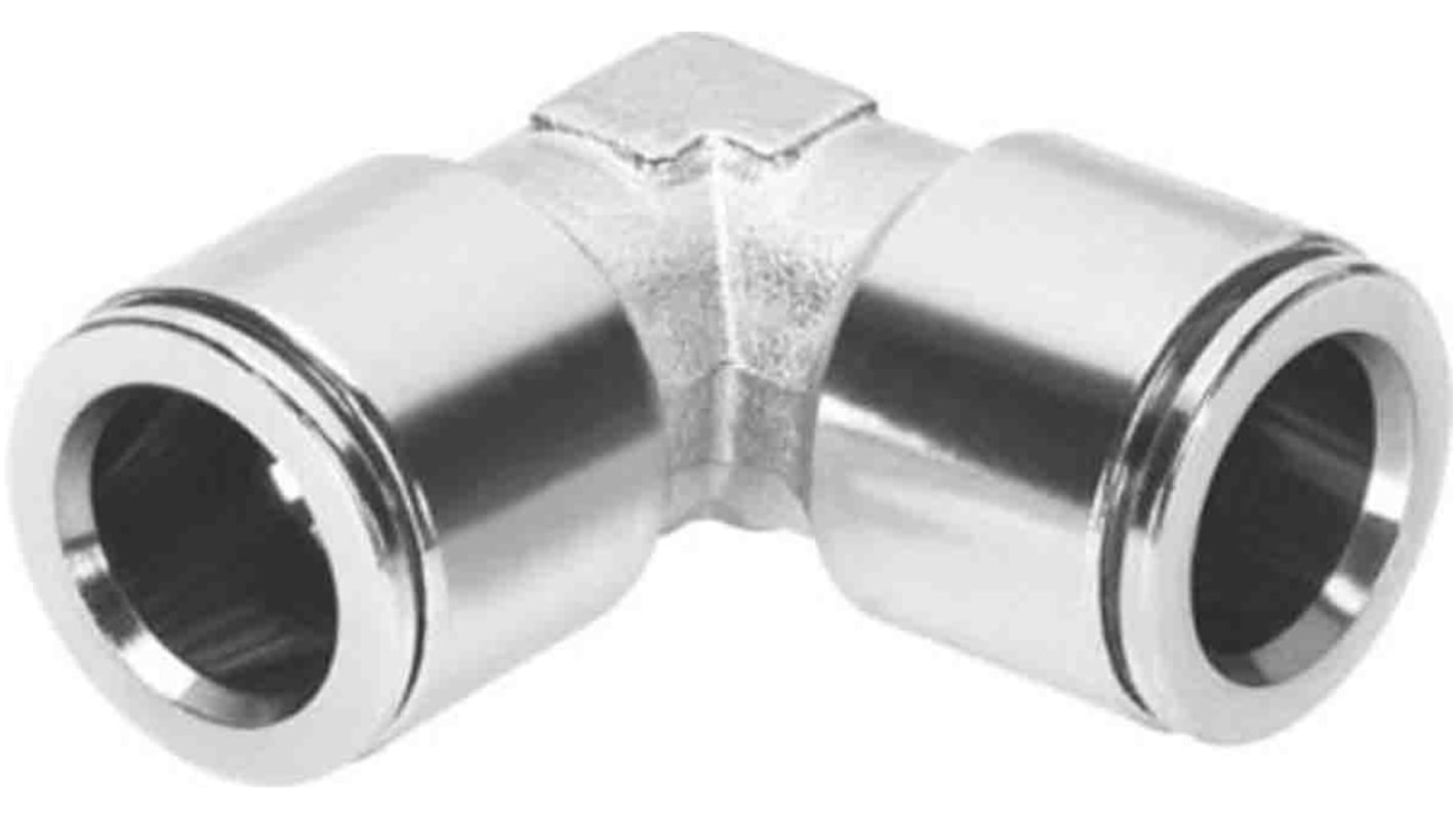 Festo NPQM Series Elbow Tube-toTube Adaptor, Push In 6 mm to Push In 6 mm, Tube-to-Tube Connection Style, 558777