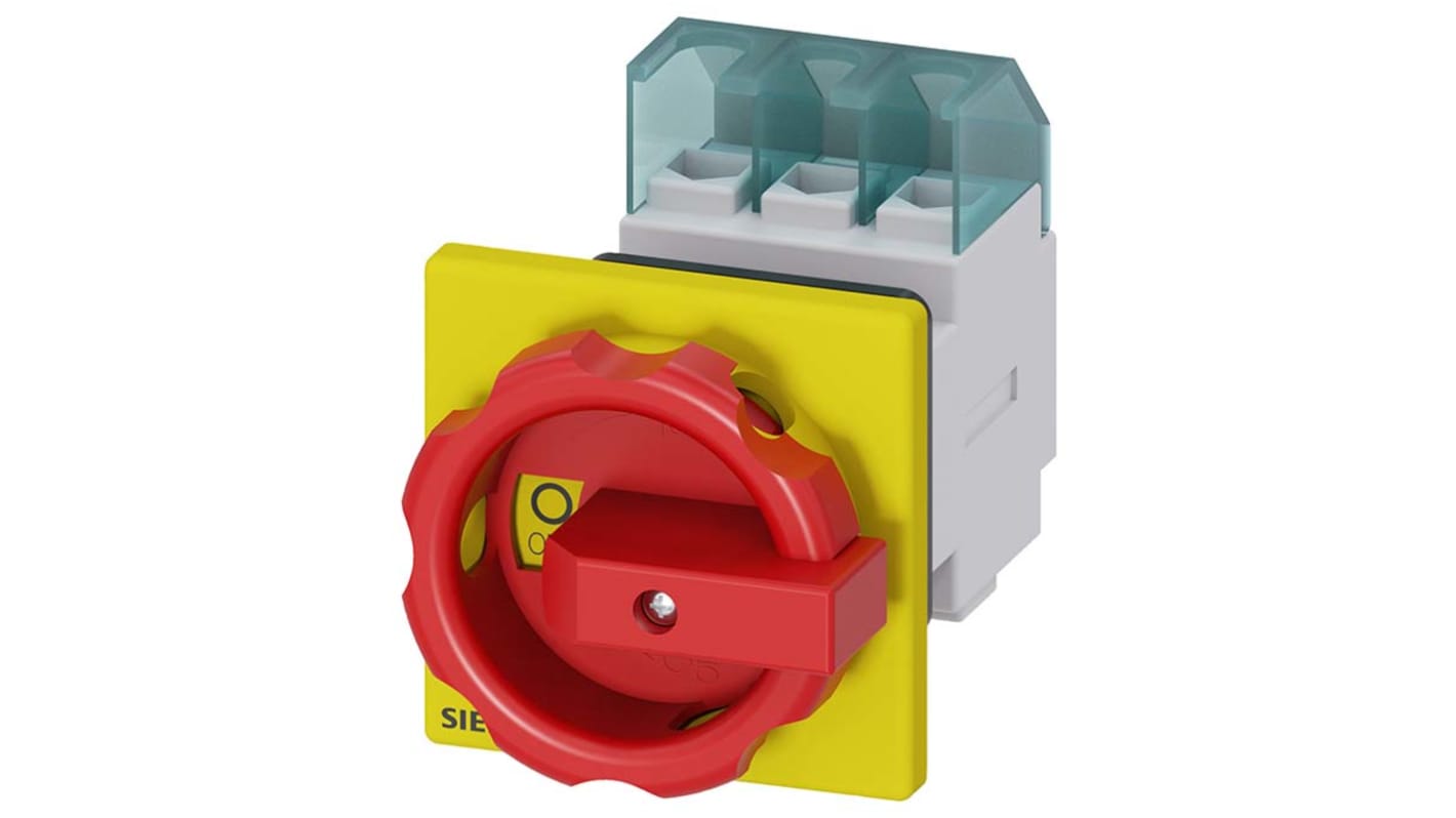 Siemens 4P Pole Front Panel Isolator Switch - 32A Maximum Current, 11.5kW Power Rating, IP65