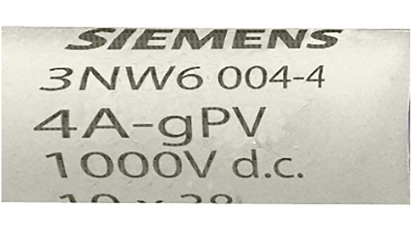 Fusible de cartucho Siemens, 1000V dc, 16A, 10 x 38mm