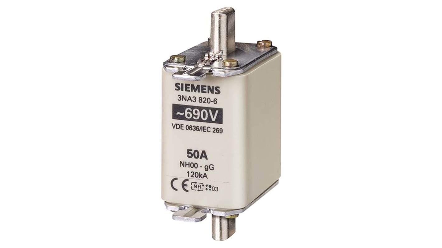 Siemens 63A Centred Tag Fuse, NH00, 690V ac