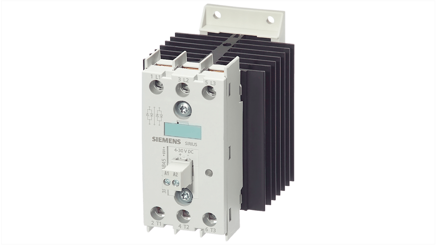 Siemens 3RF24 Series Solid State Relay, 20 A Load, DIN Rail Mount, 600 V Load