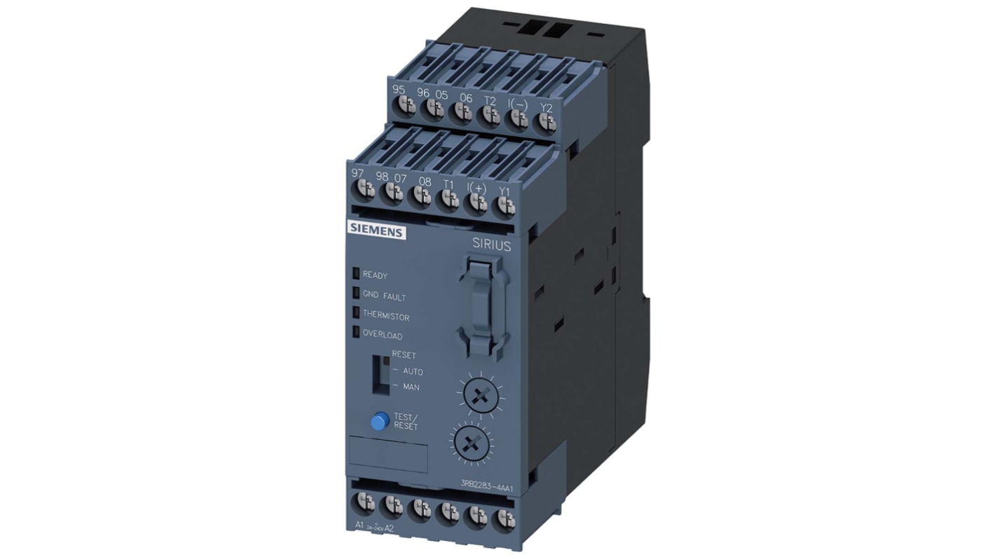 Relè di sovraccarico a stato solido Siemens, 2 NO + 2 NC, carico FLC 0,3→ 630 A, 6 A