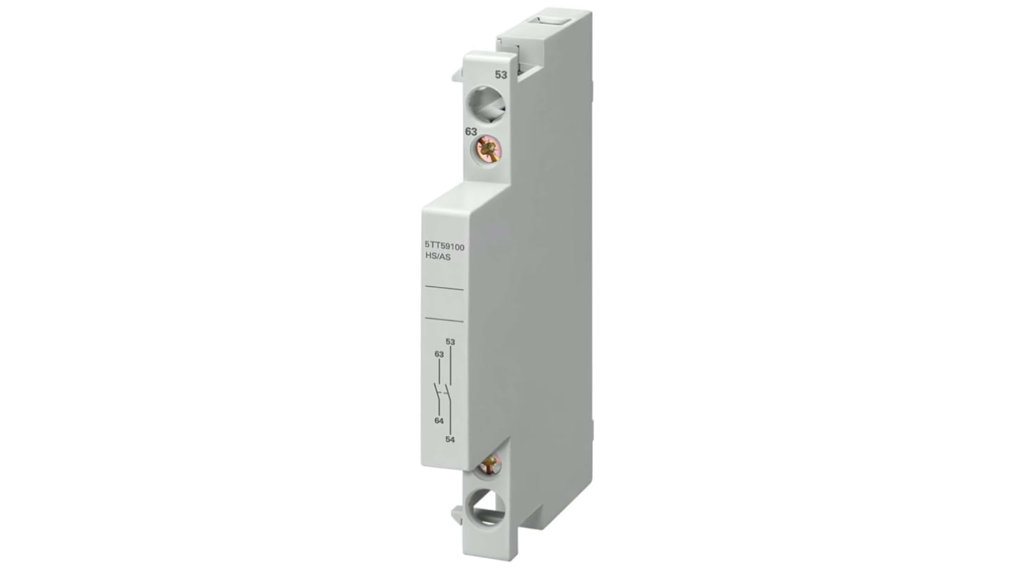 Siemens Auxiliary Contact, 2 Contact, 1NC + 1NO, DIN Rail Mount, SENTRON