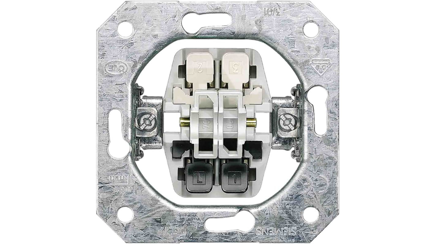 Włącznik światła, 10A, 250V, 2-biegunowy, IP20, Siemens