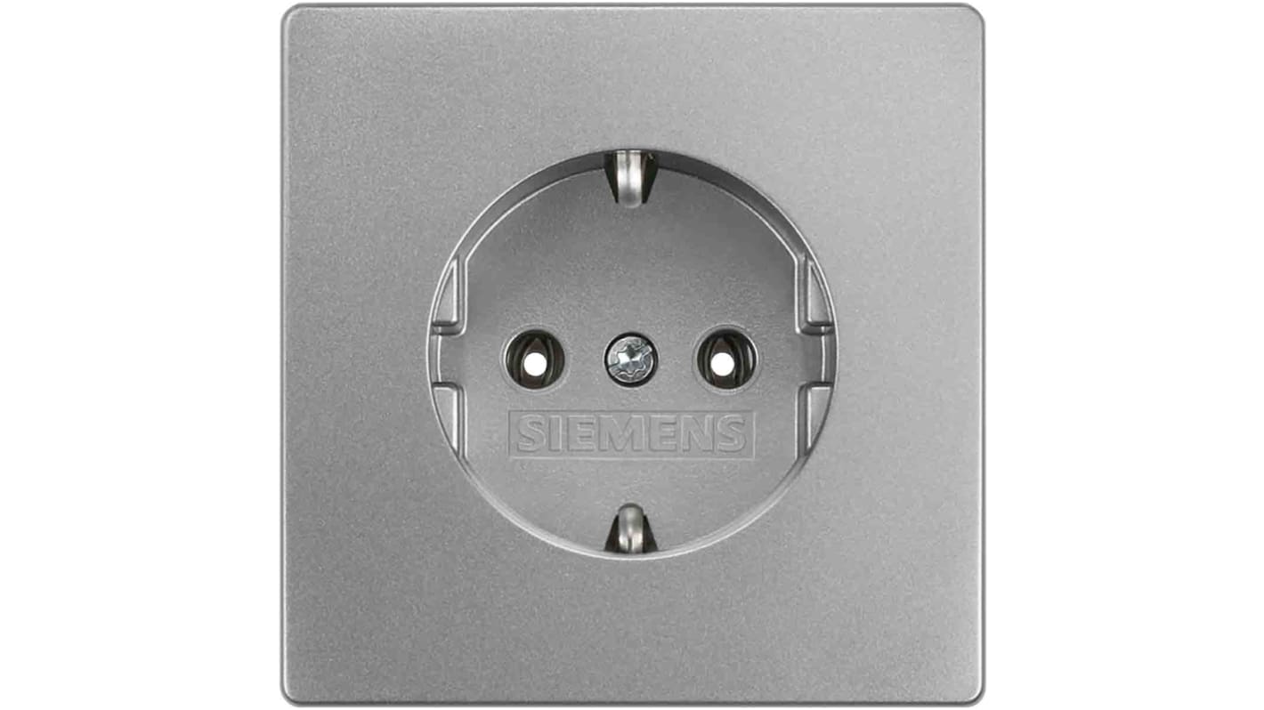 Siemens Thermoplastic Schuko Buchse Faceplate & Mounting Plate