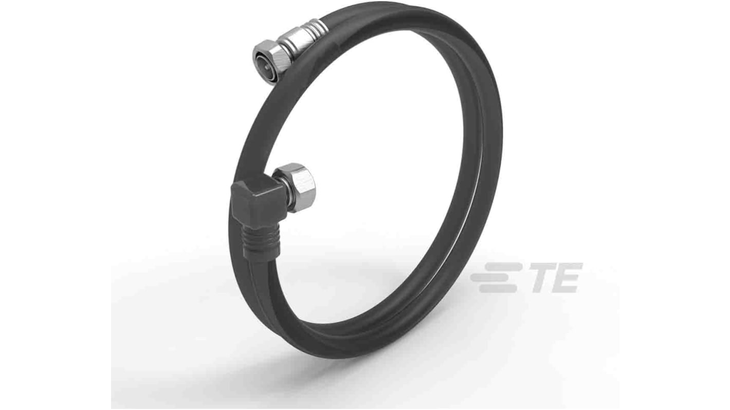 TE Connectivity Male 4.3-10 to Male 4.3-10 Coaxial Cable, 1m, RF Coaxial, Terminated