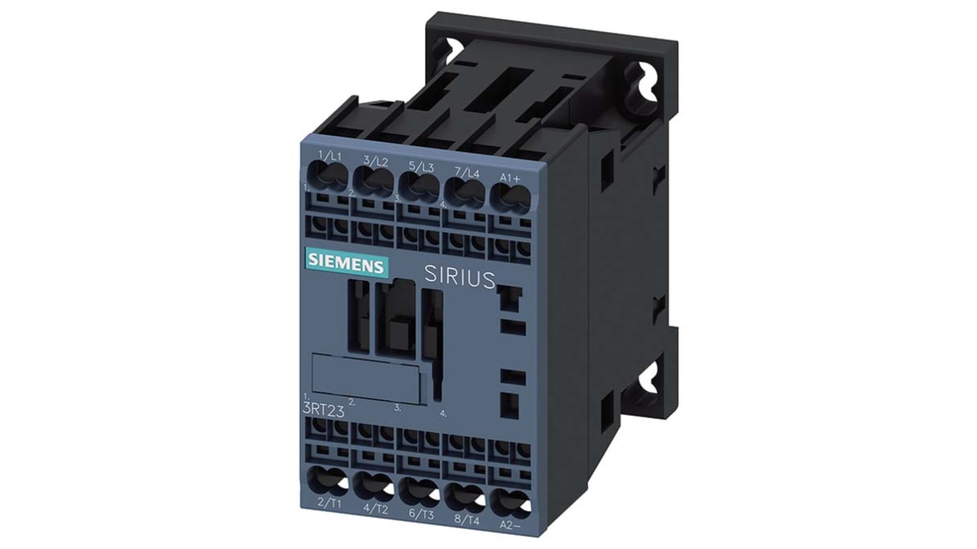 Siemens SIRIUS Leistungsschütz / 24 V dc Spule, 4 -polig 4 Schließer / 22 A, Umkehrend