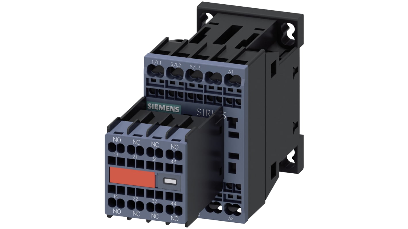 Siemens SIRIUS Wendeschütz / 24 V dc Spule, 3 -polig 2 Schließer + 2 Öffner / 12 A, Umkehrend