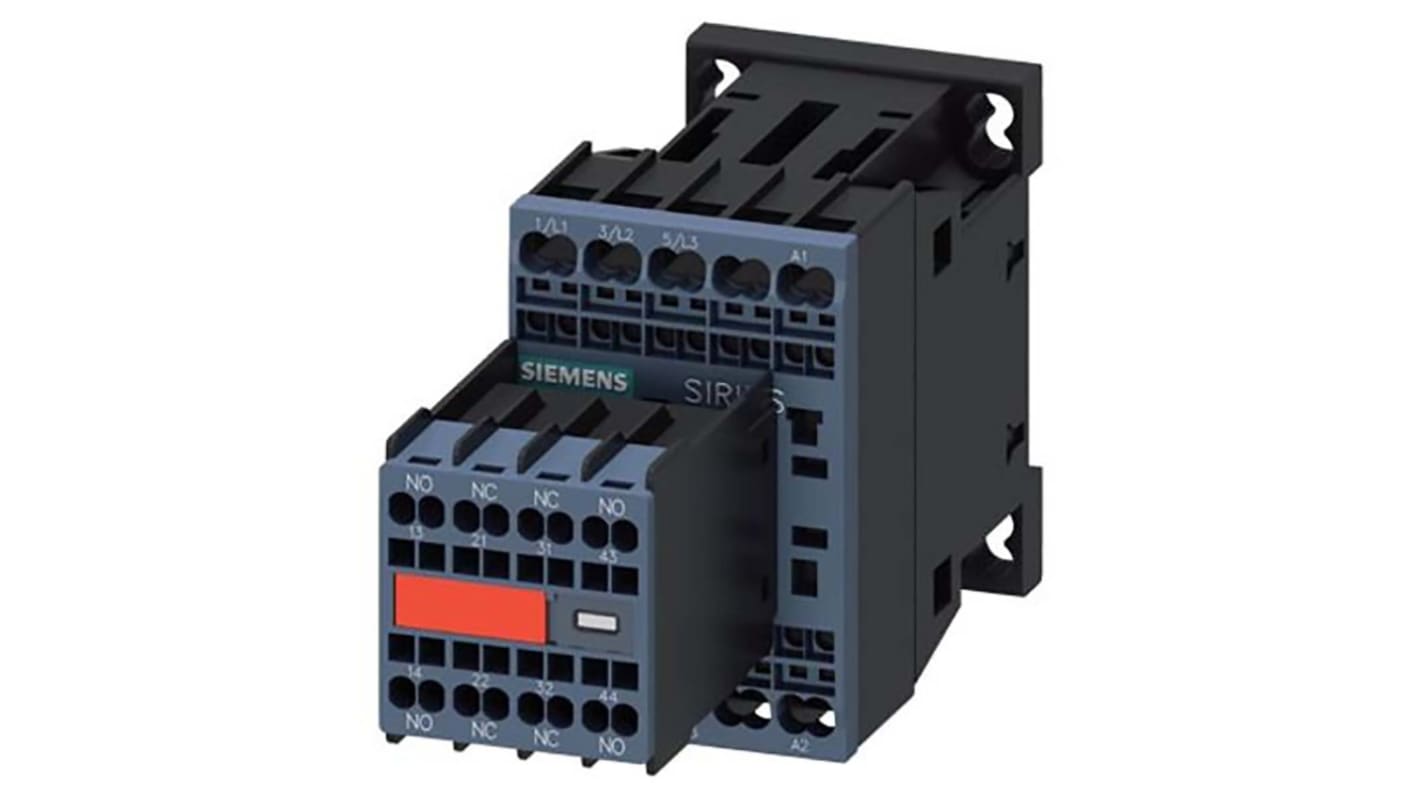 Siemens SIRIUS Wendeschütz / 24 V dc Spule, 3 -polig 2 Schließer + 2 Öffner / 9 A, Umkehrend