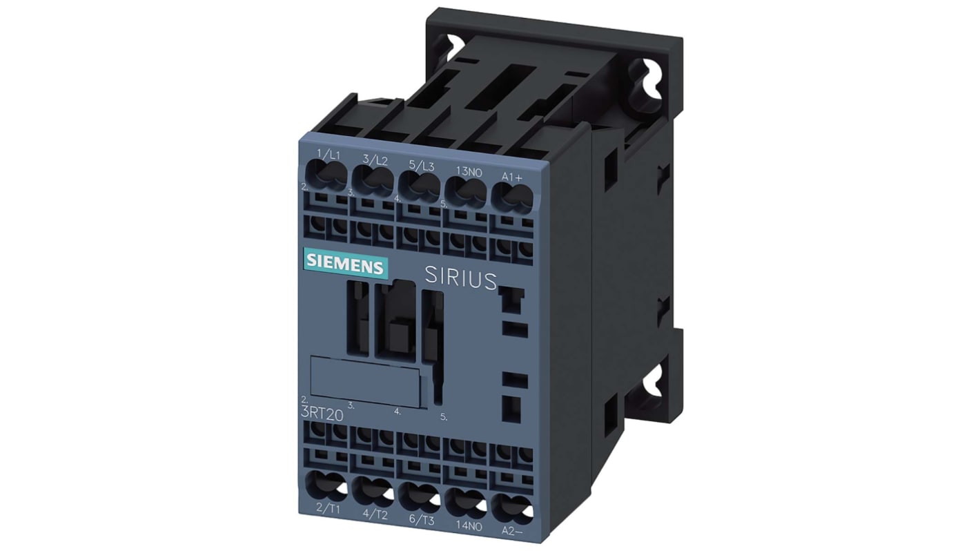 Contattore Reversibile Siemens, 3 poli, 1 N/A, 12 A, 5,5 kW, bobina 24 V c.c.