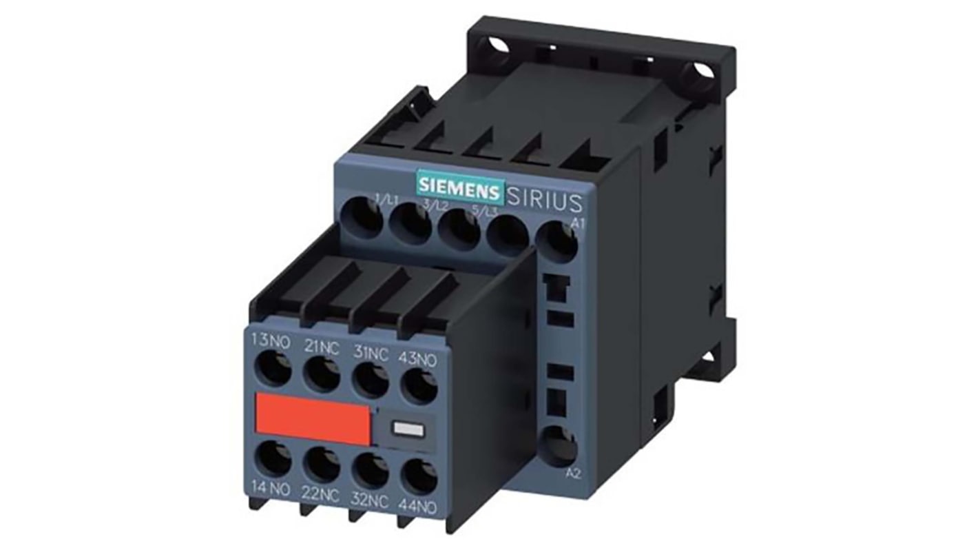 Siemens SIRIUS Wendeschütz / 230 V ac Spule, 3 -polig 2 Schließer + 2 Öffner / 16 A, Umkehrend