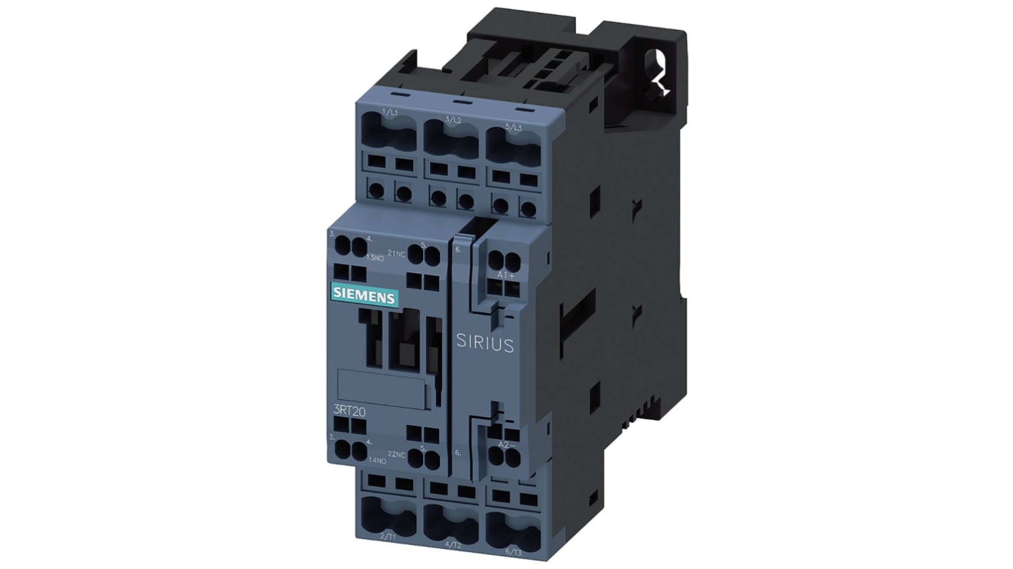 Siemens SIRIUS Leistungsschütz / 24 V dc Spule, 3 -polig 1 Schließer, 1 Öffner / 32 A, Umkehrend