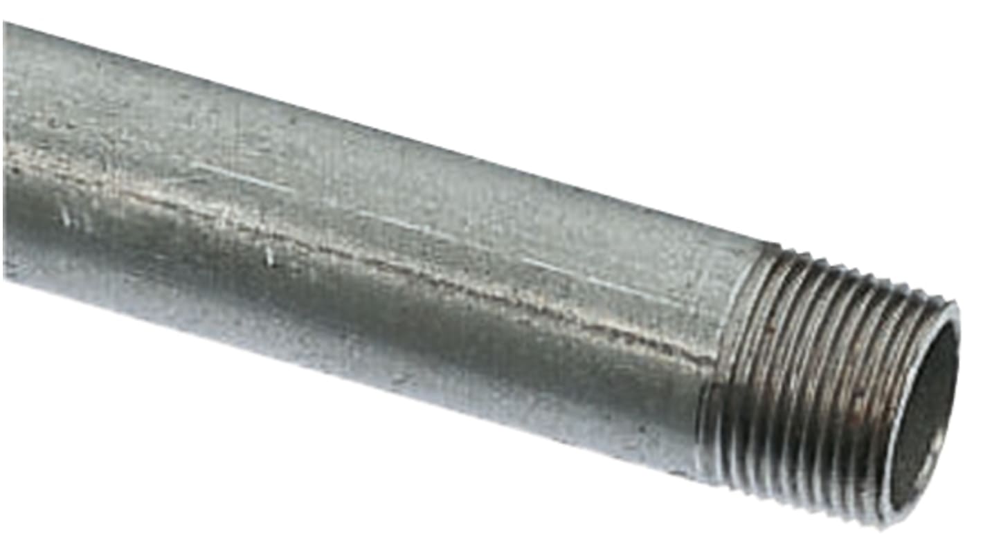 RS PRO Galvanised BS21 32mm Threaded Steel & Stainless Steel Pipe, 3.23m Length, 42.1mm Nominal Outer Diameter